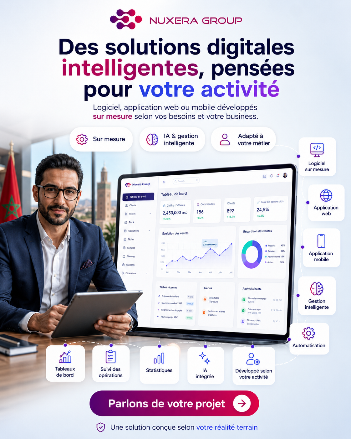 Application web professionnelle développée par Nuxera Group